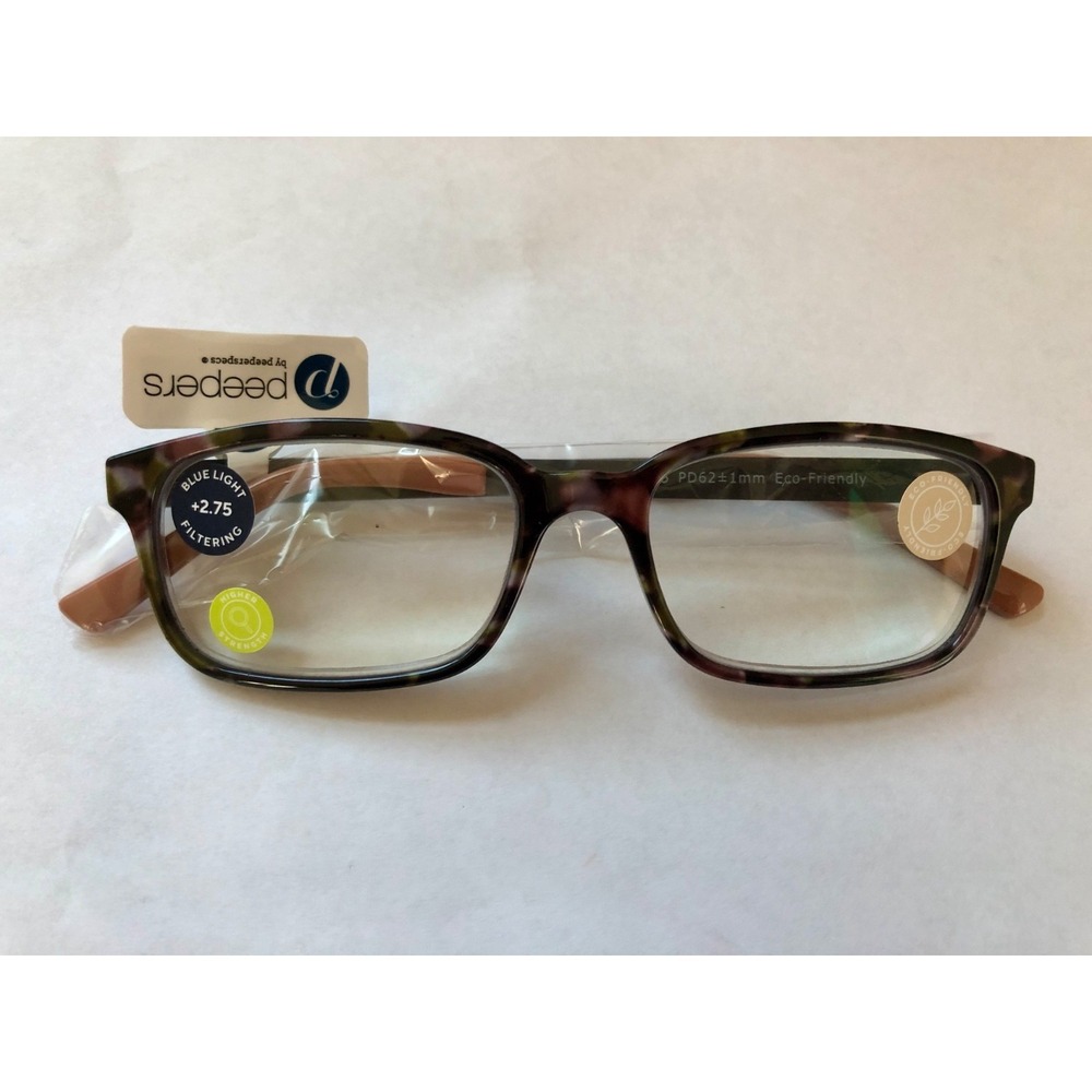 NEW MEMPHIS OLIVE BOTANICA PEEPERS BLUE‎ LiGHT READING GLASSES +2.75